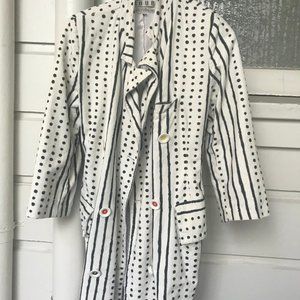 Burning Man polka dot stripe jacket Women's Size 4